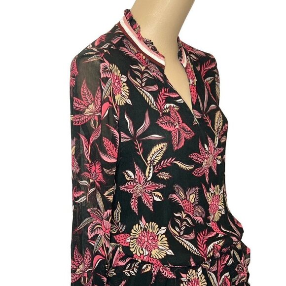 Scotch & Soda Bamboo Beach Floral Print Dress in XSmall Womens Long Sleeve - Picture 5 of 14